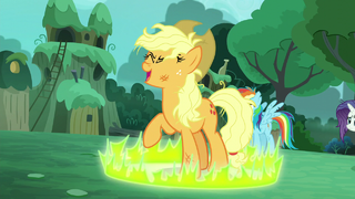 "Applejack" about to transform into her true self S5E26.png