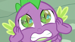 Spike watching Thorax and Ember fight S7E15.png