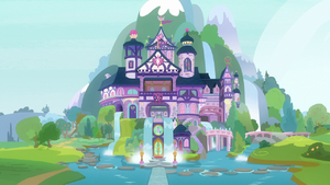 Exterior view of the School of Friendship S8E1.png