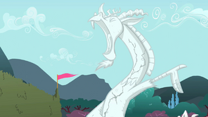 Statue of Discord cracking S2E01.png