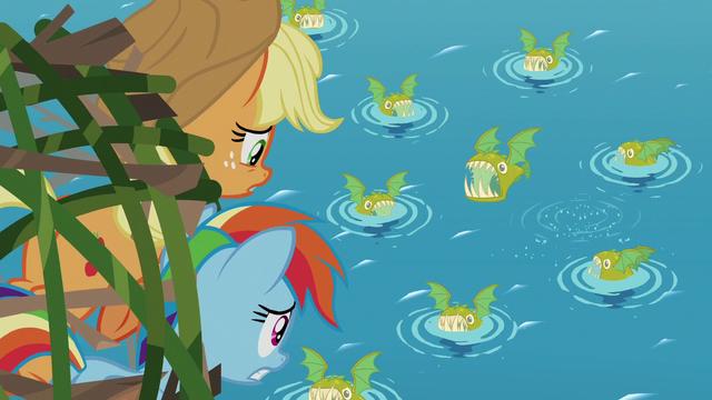文件:Large group of bite-acudas under Rainbow and AJ S8E9.png - 小马中文维基 ...