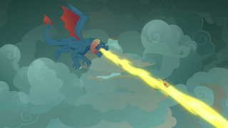 Torch breathing fire at Flash Magnus S7E16.png