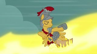 Flash Magnus shield-surfing on Torch's fire S7E16.png
