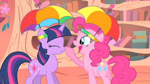 Pinkie Pie honking Twilight's nose S1E15.png