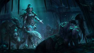 Warcraft III Reforged Tyrande and Illidan key art by Astri Lohne.jpg